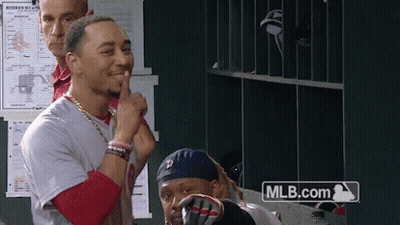 Baseball Player Shushing In Locker Room MLB.com GIF