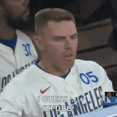 Baseball Player Sitting In Dugout Saying I Guess Itfdbb GIF