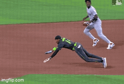 Baseball Player Sliding Into Third Base GIF