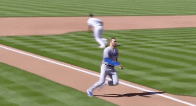 Baseball Player Sliding Into Third Base GIF