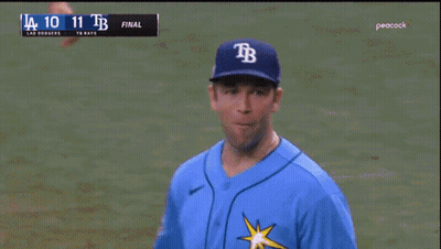 Baseball Player Smiling In B Hat GIF