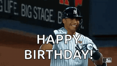 Baseball Player Smiling Says Happy Birthday GIF