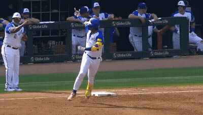 Baseball Player Standing On Base GIF