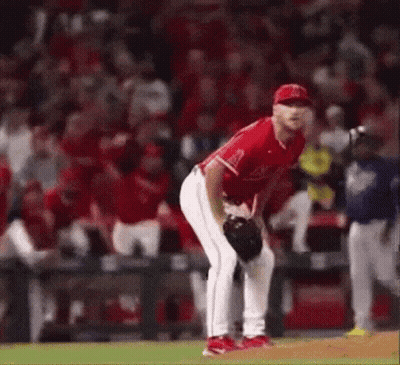 Baseball Player Standing On Mound GIF