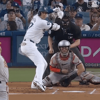 Baseball Player Swinging At Ball Catcher Watching GIF