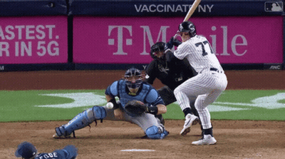 Baseball Player Swinging At Ball, T-Mobile Ad GIF
