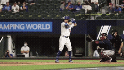 Baseball Player Swinging At Pitch GIF