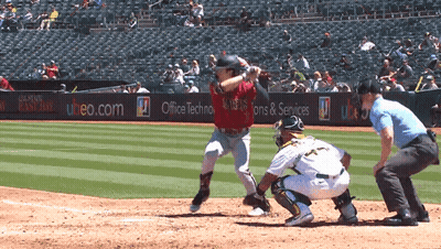 Baseball Player Swinging At Pitch Saying Office Technology GIF