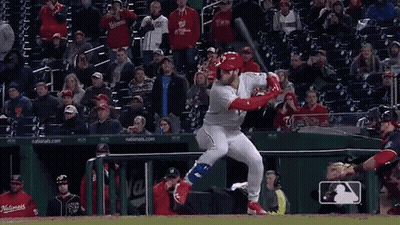 Baseball Player Swinging Bat GIF