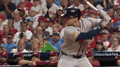 Baseball Player Swinging Bat GIF