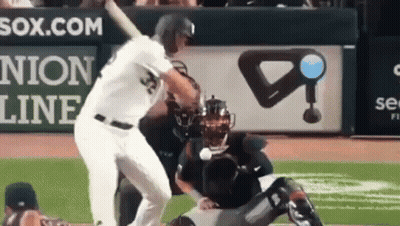Baseball Player Swinging Bat at Sox.com Ad