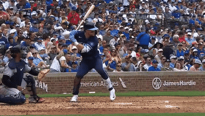 Baseball Player Swinging Bat GIF