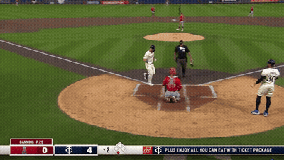 Baseball Player Swinging Bat Catcher Watching GIF