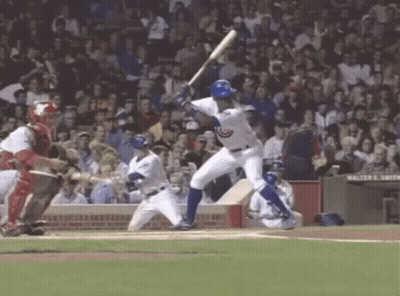 Baseball Player Swinging Bat GIF
