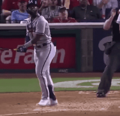 Baseball Player Swinging Bat GIF
