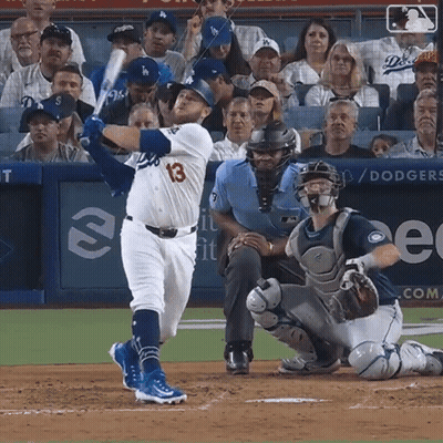 Baseball Player Swinging Bat Number 13 GIF