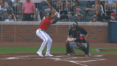 Baseball Player Swinging Bat Number 29 GIF