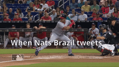 Baseball Player Swinging Bat When Nats Brazil Tweets GIF