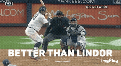 Baseball Player Swinging Better Than Lindor