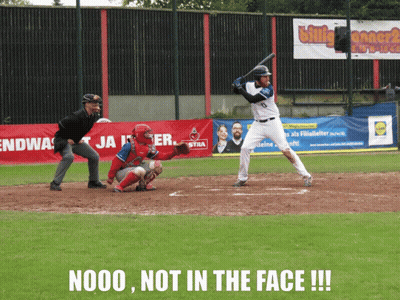 Baseball Player Swinging Not In The Face GIF
