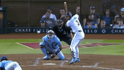 Baseball Player Swings At Pitch, Other Watches GIF