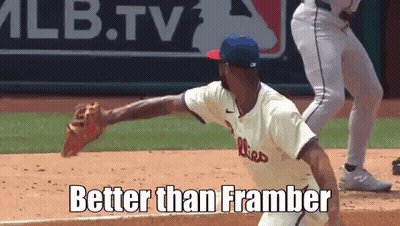 Baseball Player Throwing Ball Better Than Framber GIF