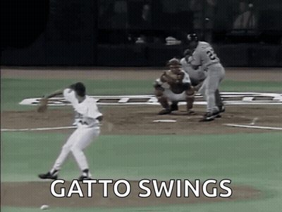 Baseball Player Throwing Ball Gato Swings GIF