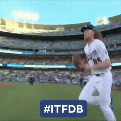 Baseball Player Throwing Ball In Stadium GIF