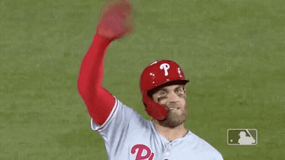 Baseball Player Waving Helmet GIF
