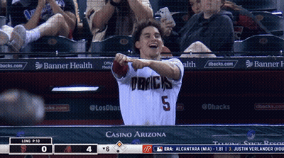 Baseball Player Wearing Arizona Jersey GIF