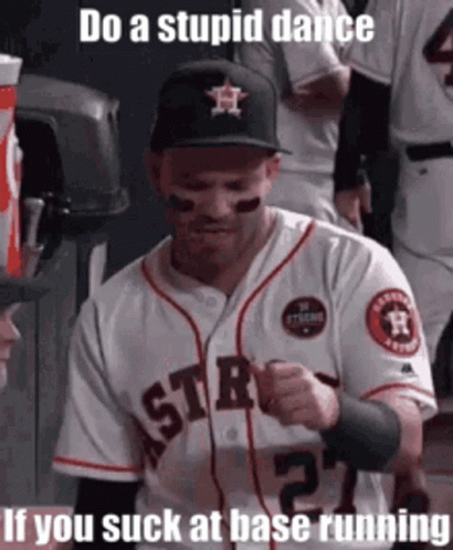 Baseball Player Wearing Astros Jersey GIF