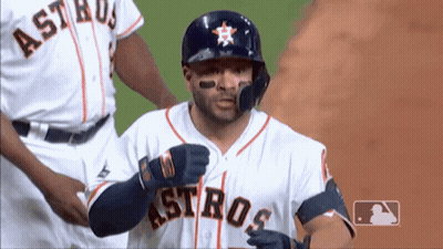 Baseball Player Wearing Astros Jersey GIF