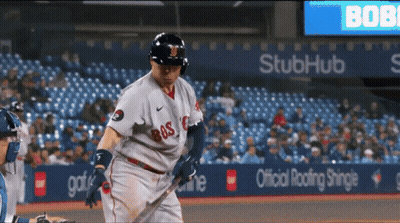 Baseball Player Wearing Boston Jersey GIF