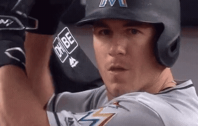 Baseball Player Wearing Helmet Saying M GIF