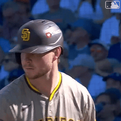 Baseball Player Wearing Helmet With Letter S GIF