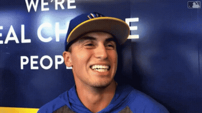 Baseball Player Wearing Mets Jersey GIF