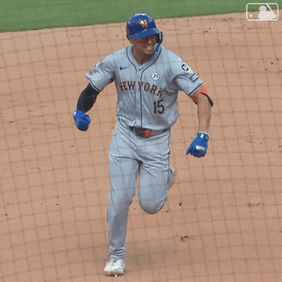Baseball Player Wearing Mets Jersey GIF