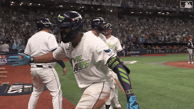 Baseball Player Wearing NL Alls Shirt GIF