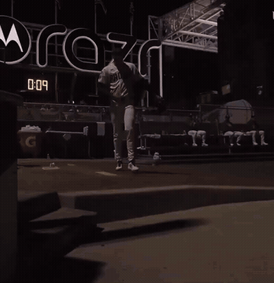 Baseball Player Wearing Number 10 GIF