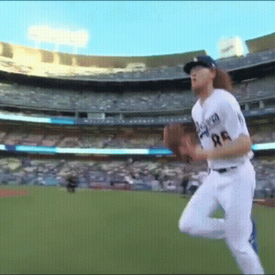 Baseball Player Wearing R.A. Jersey GIF