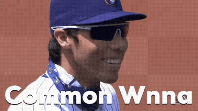 Baseball Player Wearing Sunglasses And Bandana GIF