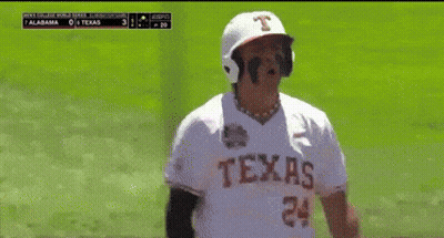 Baseball Player Wearing Texas Jersey GIF
