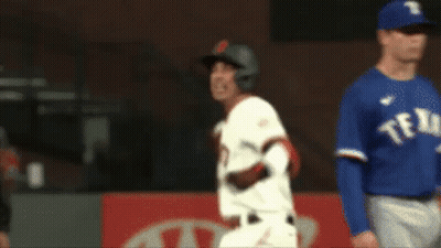 Baseball Player Wearing Texas Jersey GIF