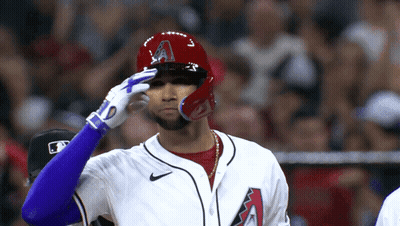 Baseball Player With A On Helmet Saluting GIF