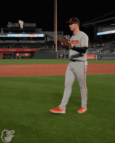 Baseball Player With Blue Moon Sign GIF