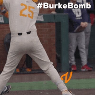 Baseball Player With #Burkebomb GIF