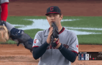 Baseball Player With C On Hat GIF
