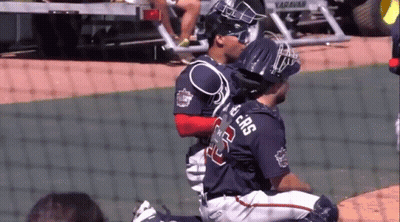 Baseball Player With Cris On Shirt GIF