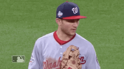 Baseball Player With Hat And Glove GIF