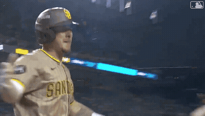 Baseball Player With Helmet And Gloves Next To Another Player GIF